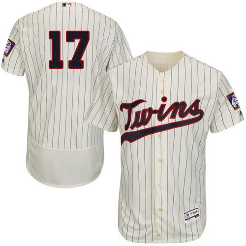 Twins #17 Jose Berrios Cream(Black Strip) Flexbase Authentic Collection Stitched MLB Jersey